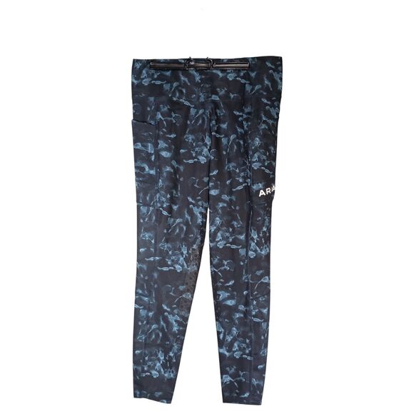 Ariat Tek Leggings Eos Knee Patch Blue Camo Womens Large - Picture 1 of 7